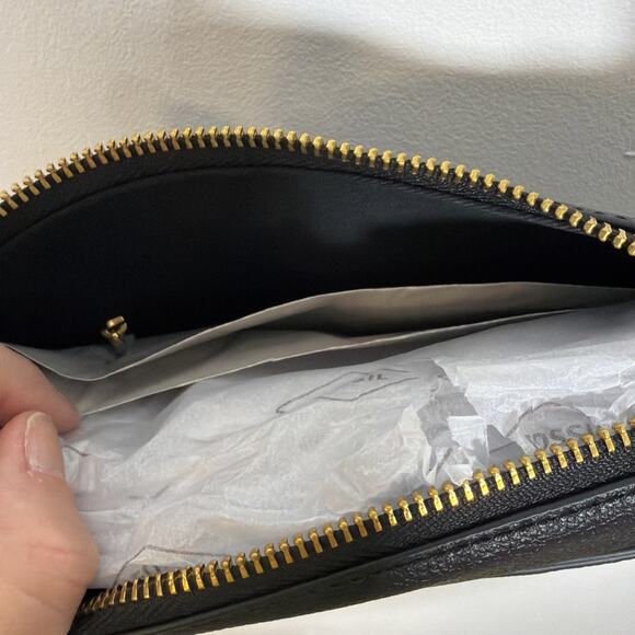 Fossil Taryn Crossbody Bag Black Leather Purse NWT - Picture 8 of 9